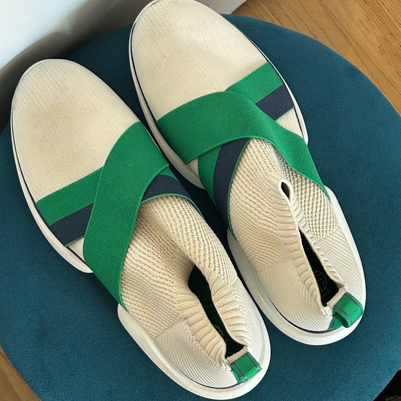 Tory Burch Shoes - TORY BURCH Sport Sneakers Cream Green and Blue with White sole